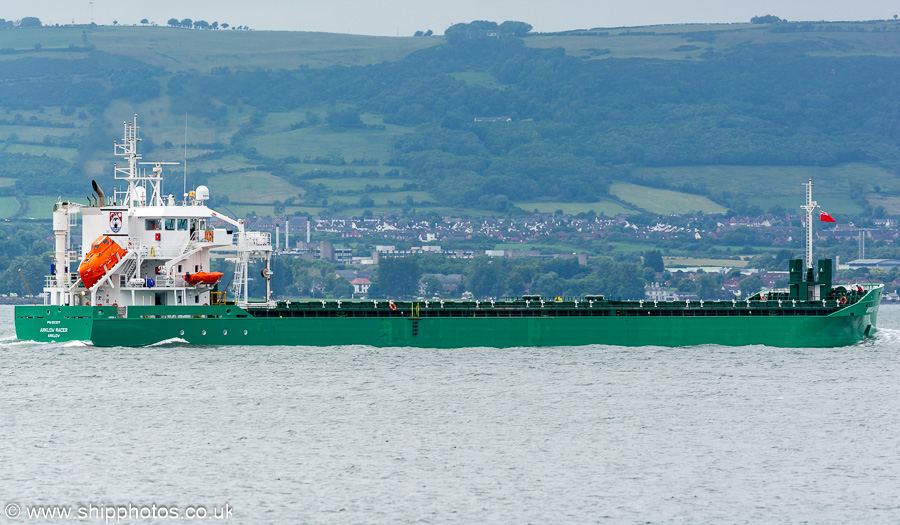 Photograph of the vessel  Arklow Racer pictured departing Belfast on 27th June 2023