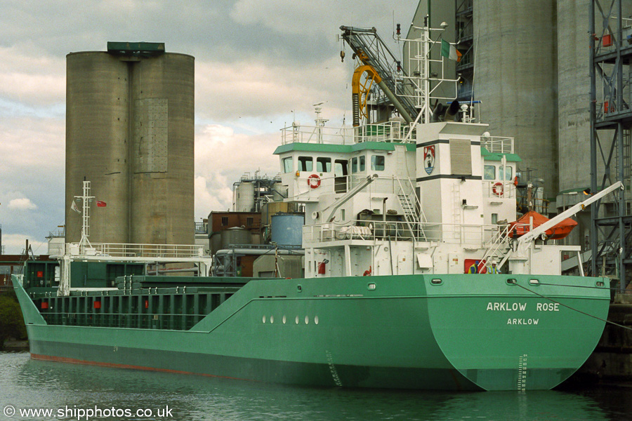 Photograph of the vessel  Arklow Rose pictured at Cerestar Wharf, Trafford on 30th August 2003