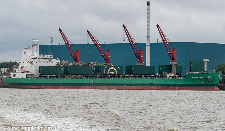 Photograph of the vessel  Arklow Spirit pictured at Northfleet on 20th July 2025