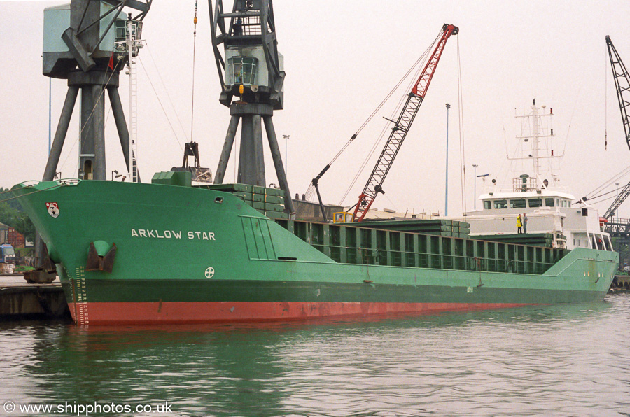 Photograph of the vessel  Arklow Star pictured at Ellesmere Port on 18th August 2001