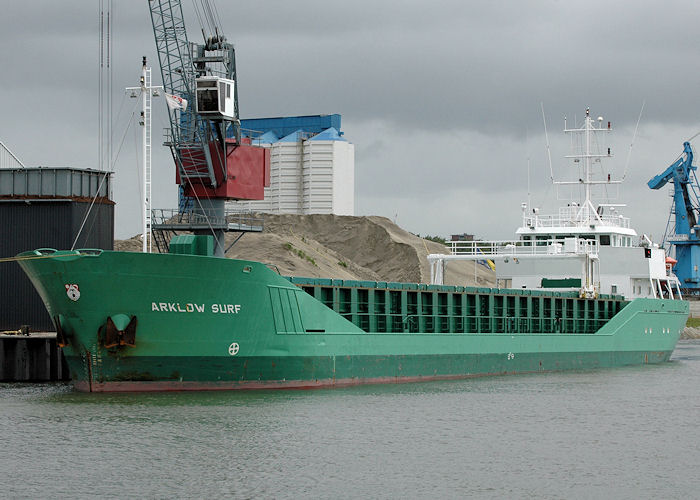 Photograph of the vessel  Arklow Surf pictured on the Nieuwe Maas at Rotterdam on 20th June 2010