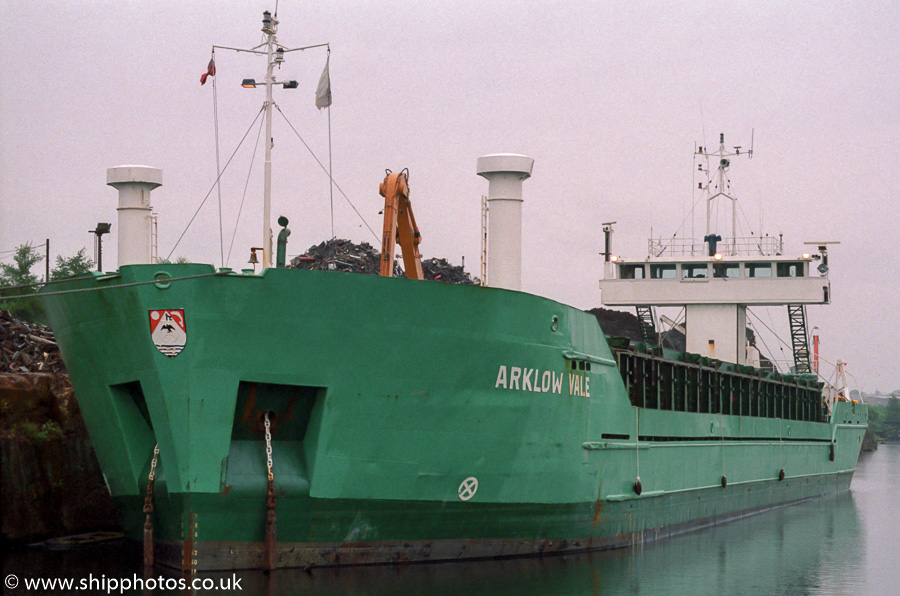 Photograph of the vessel  Arklow Vale pictured at Irwell Park Wharf on 20th May 2000