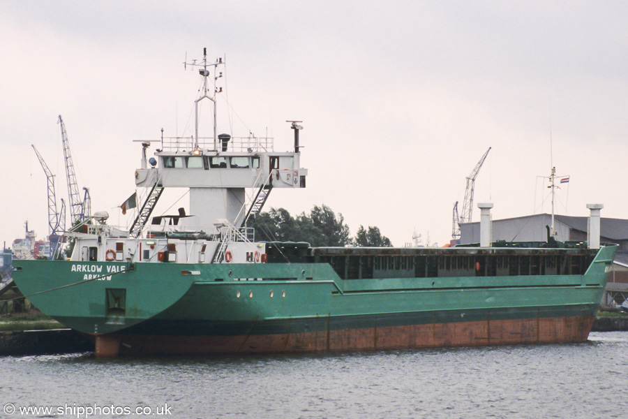 Photograph of the vessel  Arklow Vale pictured on the IJ at Amsterdam on 16th June 2002