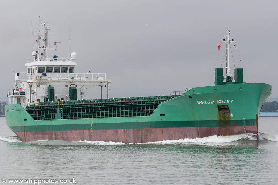 Photograph of the vessel  Arklow Valley pictured outbound on Sea Reach on 19th July 2025