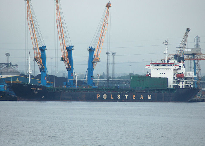 Photograph of the vessel  Armia Ludowa pictured on the River Tyne on 12th June 2007