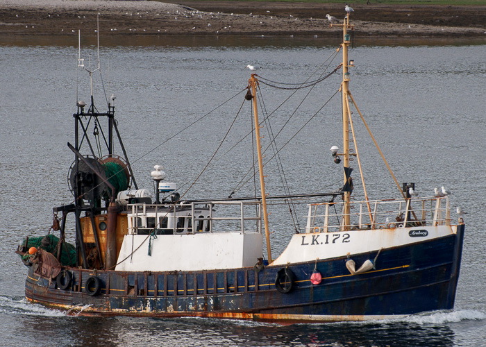 Photograph of the vessel fv Arnborg pictured approaching Ullapool on 6th May 2014