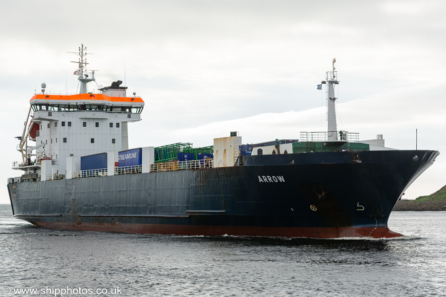 Photograph of the vessel  Arrow pictured arriving at Aberdeen on 22nd May 2022