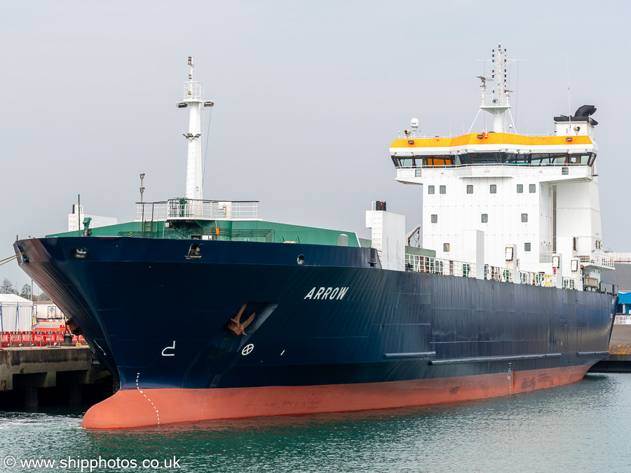 Photograph of the vessel  Arrow pictured at Portsmouth International Port on 27th April 2025