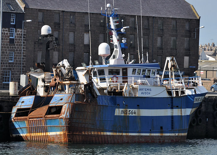 Photograph of the vessel fv Artemis pictured at Peterhead on 6th May 2013