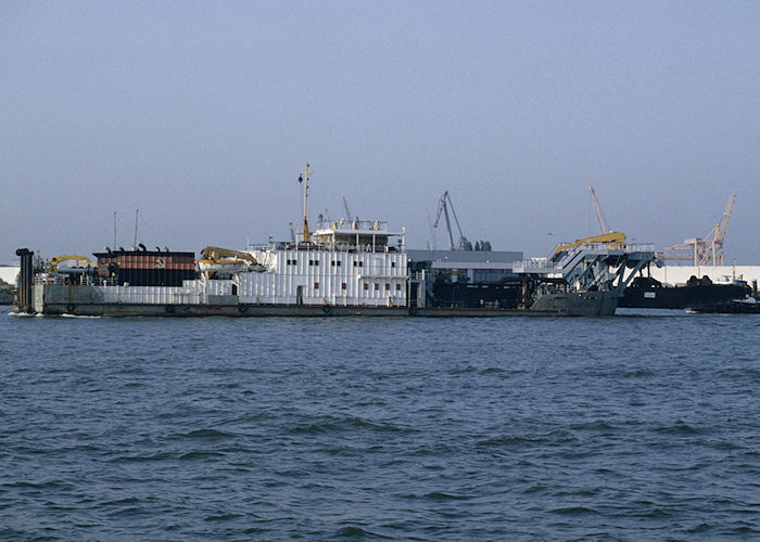  Aspheron pictured departing Rotterdam under tow on 27th September 1992