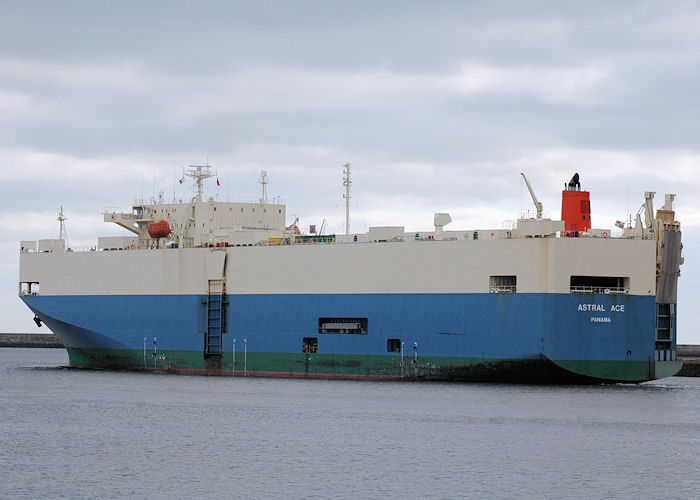 Photograph of the vessel  Astral Ace pictured departing the River Tyne on 25th September 2009