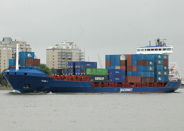 Photograph of the vessel  Atair J pictured on the Nieuwe Maas at Rotterdam on 20th June 2010