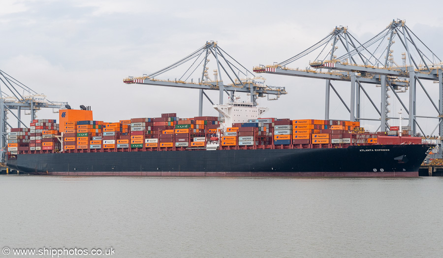 Photograph of the vessel  Atlanta Express pictured at London Gateway on 19th July 2025