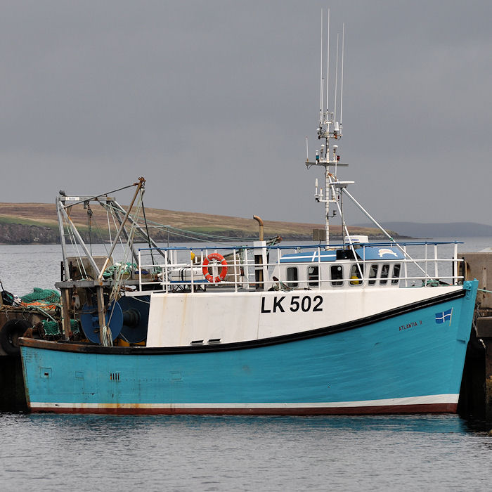 Photograph of the vessel fv Atlantia II pictured at Toft on 11th May 2013