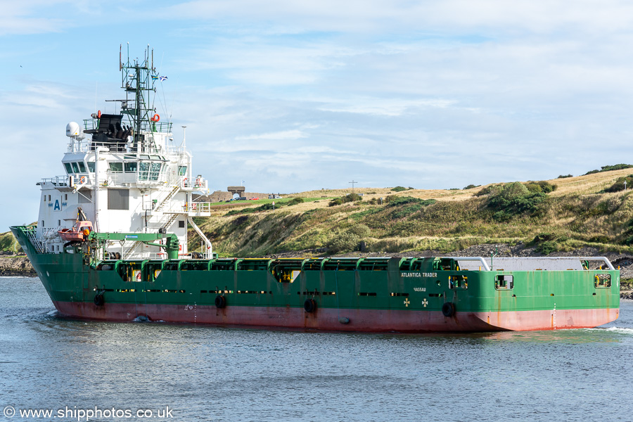 Photograph of the vessel  Atlantica Trader pictured departing Aberdeen on 11th September 2024