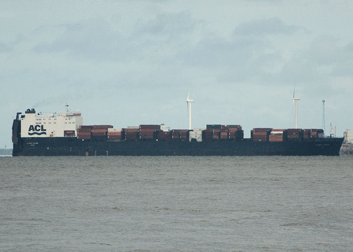 Photograph of the vessel  Atlantic Cartier pictured approaching Liverpool Docks on 31st July 2010