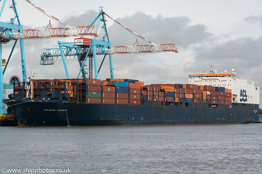 Photograph of the vessel  Atlantic Compass pictured in Royal Seaforth Dock, Liverpool on 20th June 2015