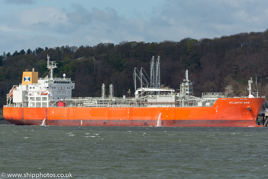 Photograph of the vessel  Atlantic Gas pictured at Braefoot Bay on 15th April 2017