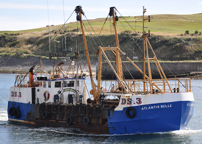 Photograph of the vessel fv Atlantis Belle pictured arriving at Aberdeen on 14th September 2013