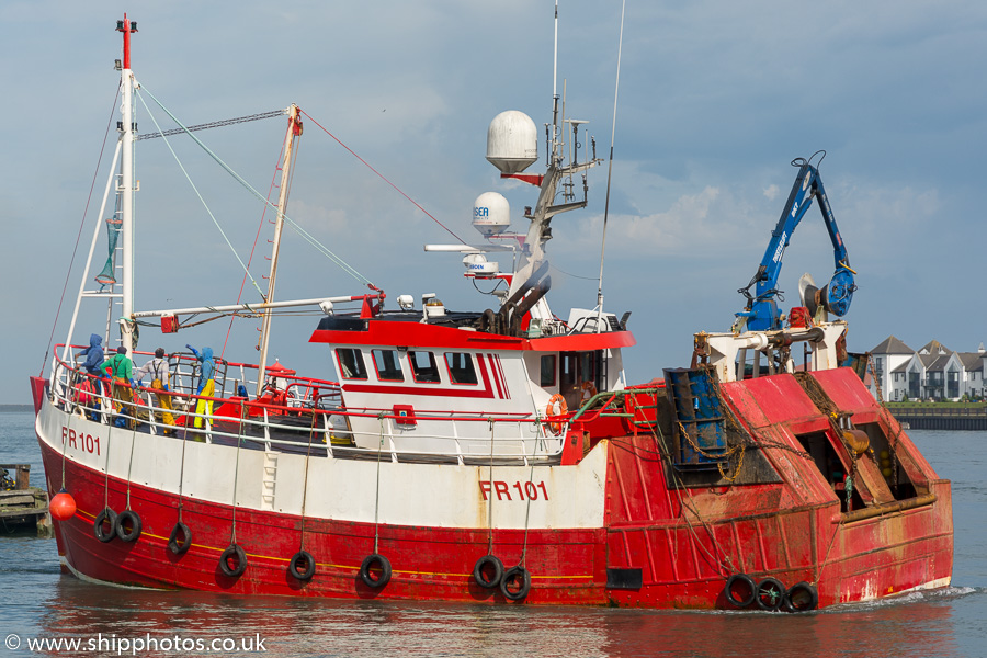 Photograph of the vessel fv Atlas pictured departing the Fish Quay, North Shields on 27th May 2017