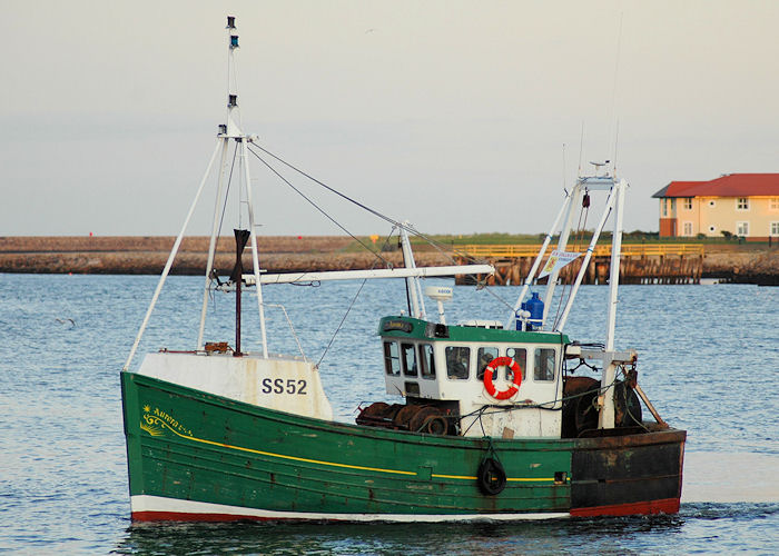Photograph of the vessel fv Aurora pictured arriving at North Shields on 25th September 2009