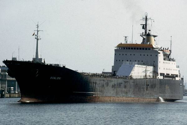 Photograph of the vessel  Avaloni pictured arriving in Kiel on 28th May 1998