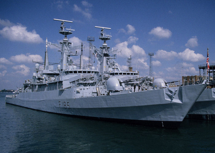 HMS Avenger pictured in Portsmouth Naval Base on 29th May 1994