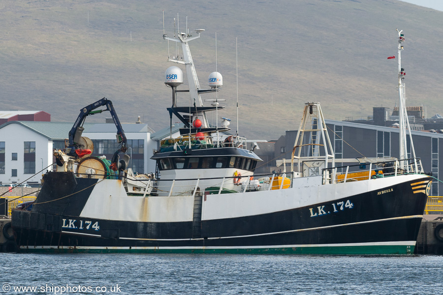 Photograph of the vessel fv Avrella pictured at Mair's Pier, Lerwick on 20th May 2022