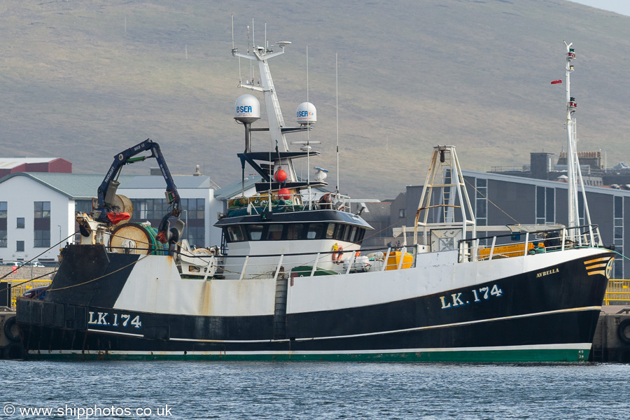 Photograph of the vessel fv Avrella pictured at Mair's Pier, Lerwick on 20th May 2022