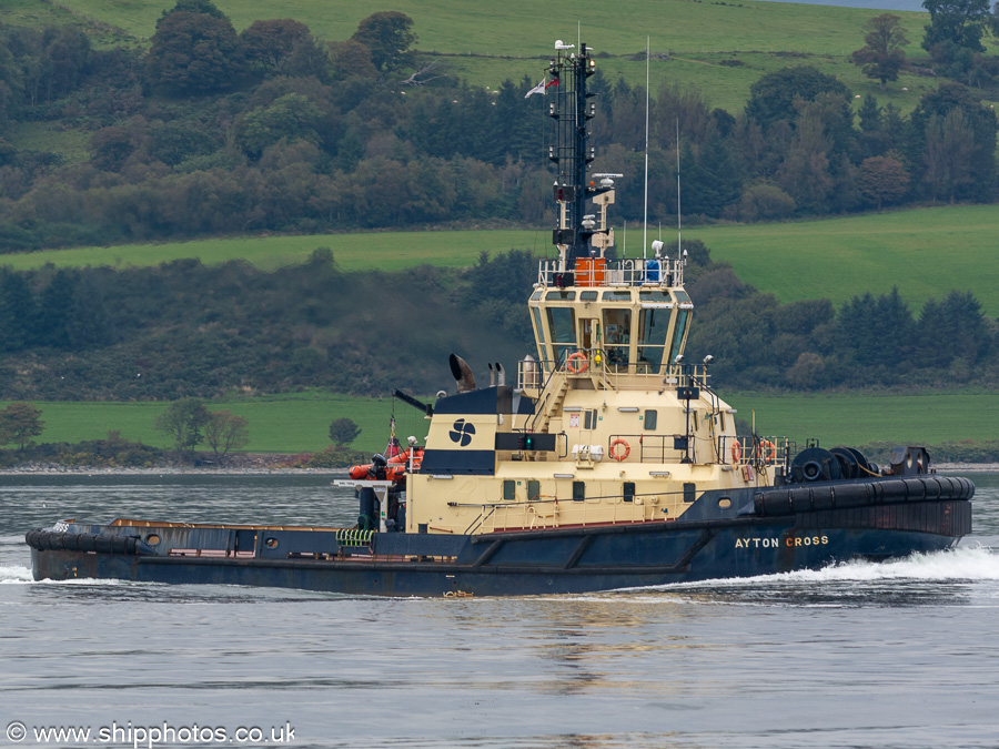Photograph of the vessel  Ayton Cross pictured passing Greenock on 29th September 2022