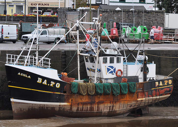 Photograph of the vessel fv Azula pictured at Kirkcudbright on 27th August 2011