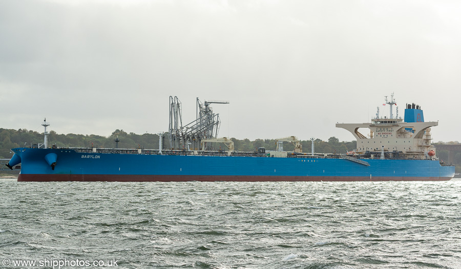 Photograph of the vessel  Babylon pictured at Hound Point on 10th October 2021