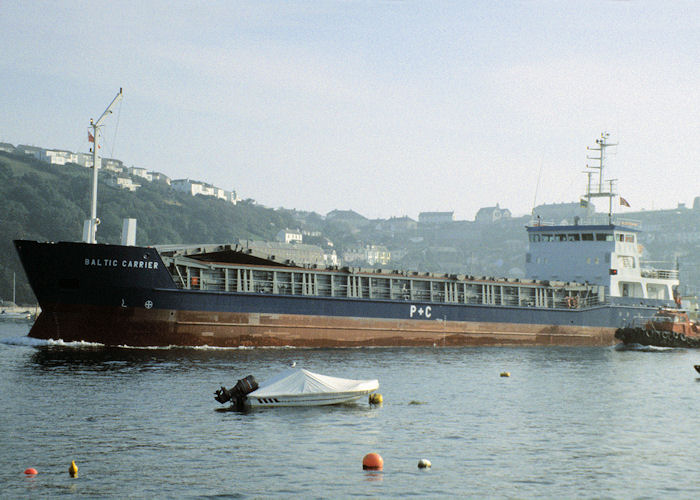 Photograph of the vessel  Baltic Carrier pictured arriving at Fowey on 28th September 1997