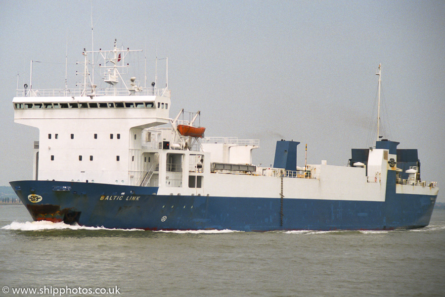 Baltic Link pictured on the River Thames on 17th June 1989