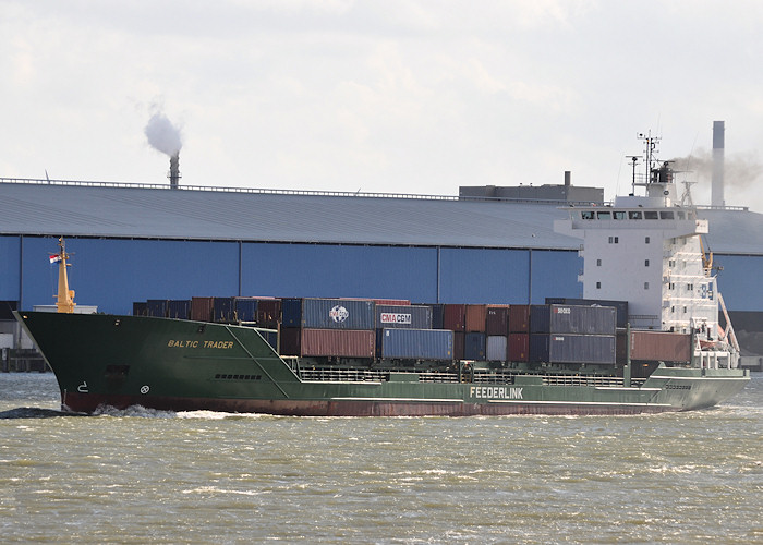 Photograph of the vessel  Baltic Trader pictured passing Vlaardingen on 22nd June 2012