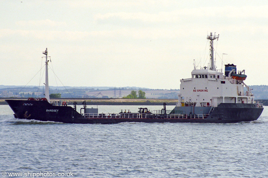 Photograph of the vessel  Bardsey pictured on the River Thames on 31st August 2002