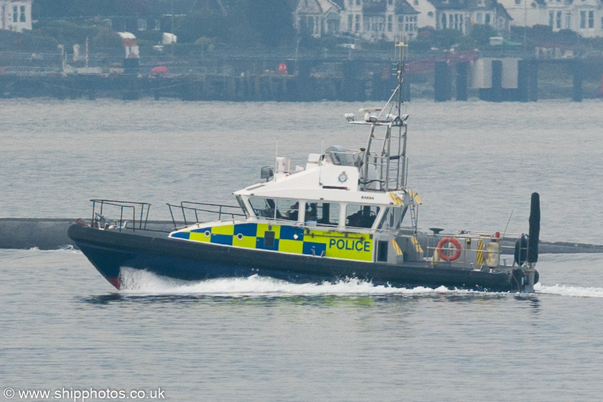 Photograph of the vessel  Barra pictured passing Gourock on 19th April 2019