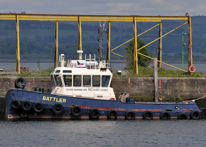 Photograph of the vessel  Battler pictured in Victoria Harbour, Greenock on 2nd June 2012