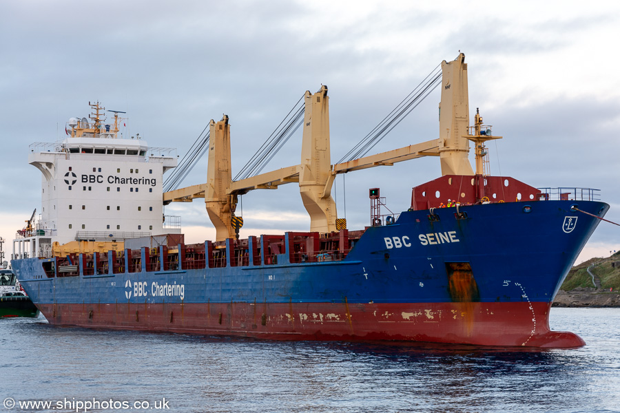 Photograph of the vessel  BBC Seine pictured arriving at Aberdeen on 12th October 2021