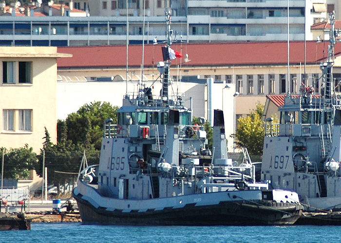 Photograph of the vessel FS Bélier pictured at Toulon on 9th August 2008