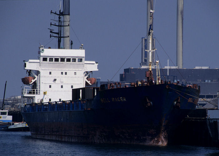 Photograph of the vessel  Bell Racer pictured in Sint-Laurenshaven, Rotterdam-Botlek on 14th April 1996