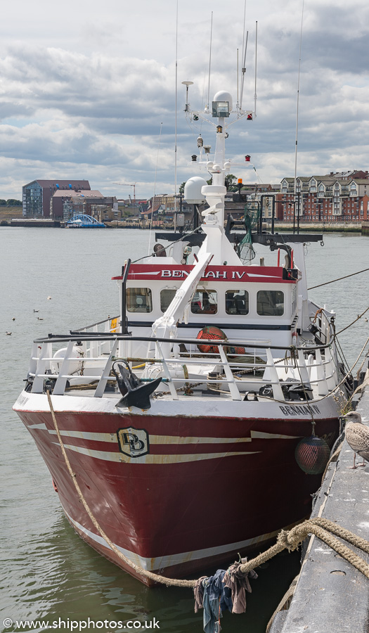Photograph of the vessel fv Benaiah IV pictured at the Fish Quay, North Shields on 11th August 2018