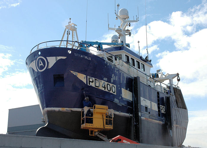 Photograph of the vessel fv Benarkle pictured at Macduff on 28th April 2011