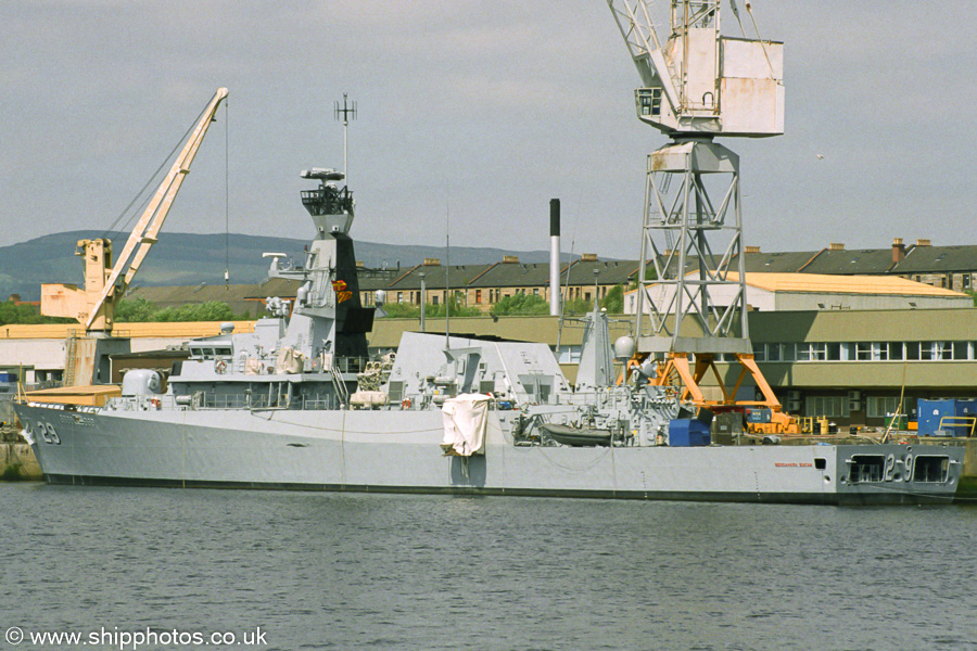 Photograph of the vessel KDB Bendahara Sakam pictured fitting out at Scotstoun on 16th May 2004