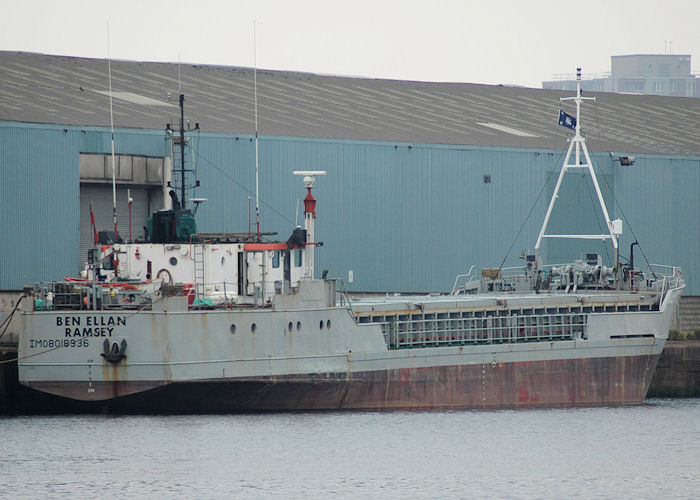 Photograph of the vessel  Ben Ellan pictured in Liverpool Docks on 27th June 2009