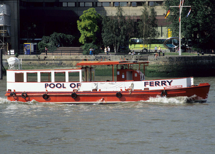 Photograph of the vessel  Bertram Rose pictured in the Pool of London on 19th July 1997