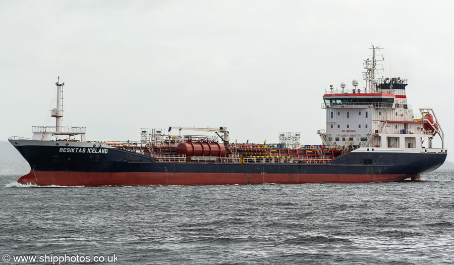Photograph of the vessel  Besiktas Iceland pictured passing Greenock on 29th September 2023