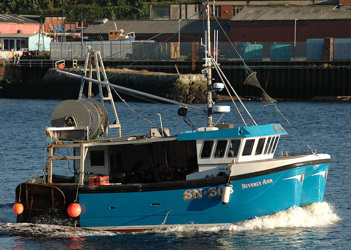 Photograph of the vessel fv Beverly Ann pictured arriving at North Shields on 26th September 2009