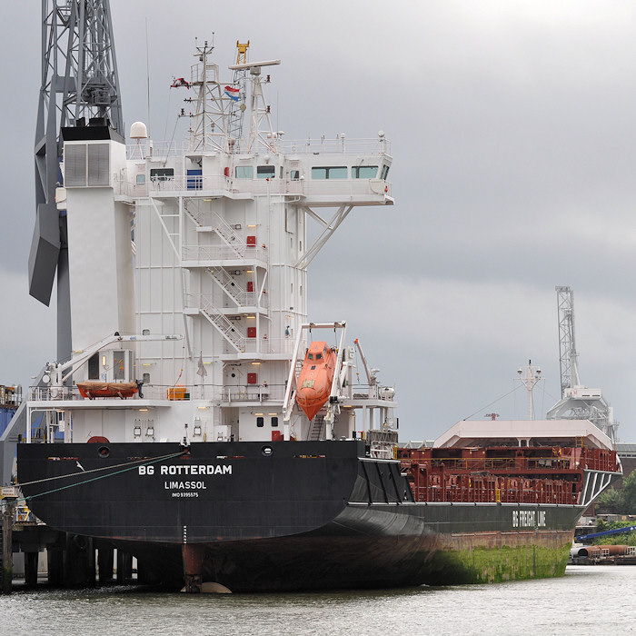 Photograph of the vessel  BG Rotterdam pictured in Eemhaven, Rotterdam on 24th June 2012