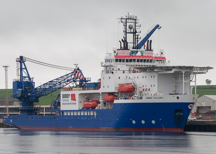 Photograph of the vessel  Bibby Polaris pictured at Montrose on 14th June 2014